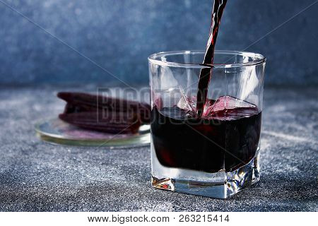Chicha Morada - Drink In The Andean Areas Of Peru. Chicha Morada Is Made From Purple Corn.