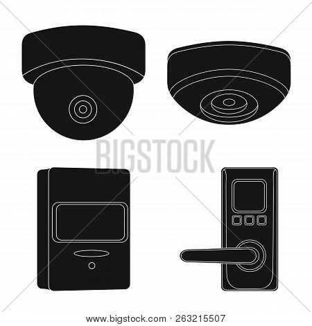 Vector Design Of Cctv And Camera Icon. Collection Of Cctv And System Stock Symbol For Web.
