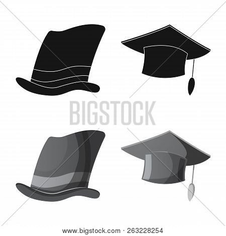 Vector Illustration Of Headgear And Cap Icon. Collection Of Headgear And Accessory Stock Vector Illu