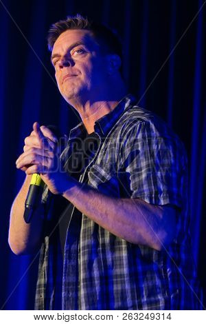 HUNTINGTON, NY - OCT 13: Comedian Jim Breuer performs at the Paramount on October 13, 2018 in Huntington, New York.