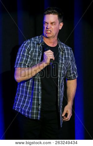 HUNTINGTON, NY - OCT 13: Comedian Jim Breuer performs at the Paramount on October 13, 2018 in Huntington, New York.