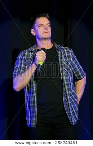 HUNTINGTON, NY - OCT 13: Comedian Jim Breuer performs at the Paramount on October 13, 2018 in Huntington, New York.