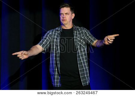 HUNTINGTON, NY - OCT 13: Comedian Jim Breuer performs at the Paramount on October 13, 2018 in Huntington, New York.