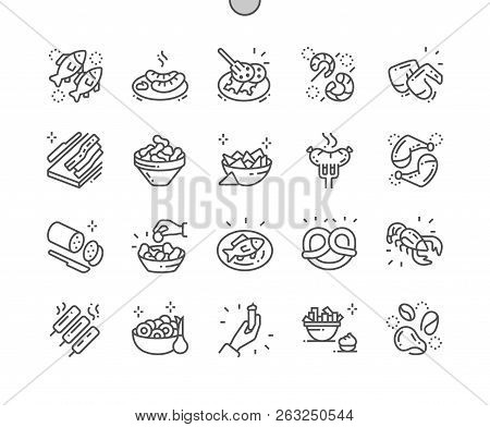 Pub Food Well-crafted Pixel Perfect Vector Thin Line Icons 30 2x Grid For Web Graphics And Apps.