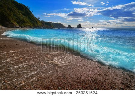 Playa del Silencio in Cudillero Asturias from Spain