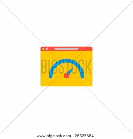 Website Performance Icon Flat Element.  Illustration Of Website Performance Icon Flat Isolated On Cl