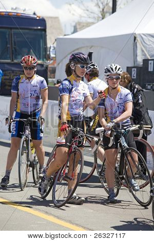 SUMMERSIDE, PRINCE EDWARD ISLAND - 7 giugno: manifestazione ciclistica, il Tour de PEI con alcuni dei top w
