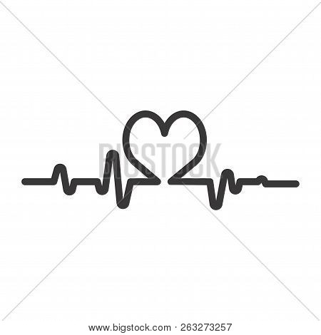Heartbeat Icon,cardiogram Icon,pulse Icon Isolated On White Background,rhythm Icon