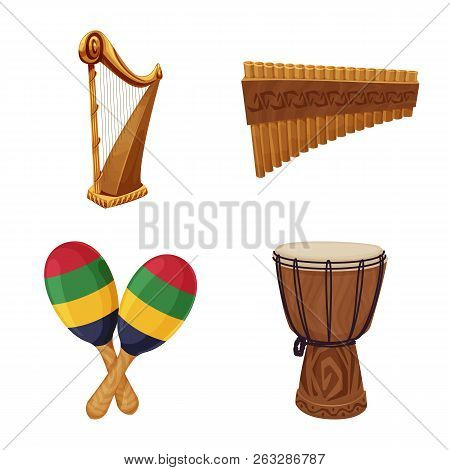 Vector Design Of Music And Tune Symbol. Set Of Music And Tool Stock Symbol For Web.