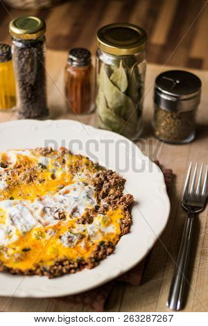 Fried Egg With Minced Meat.