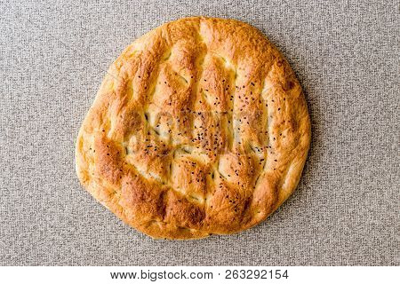 Turkish Ramadan Pita Or Ramazan Pidesi. (pide)