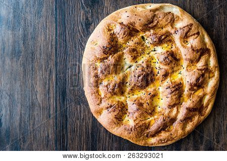 Turkish Ramadan Pita Or Ramazan Pidesi. (pide)