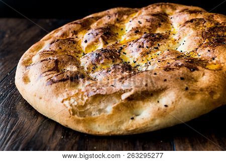 Turkish Ramadan Pita Or Ramazan Pidesi. (pide)