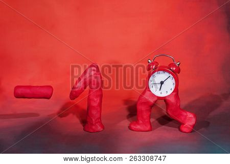 Daylight Saving Time. Wall Clock Going To Winter Time. Autumn Abstraction.