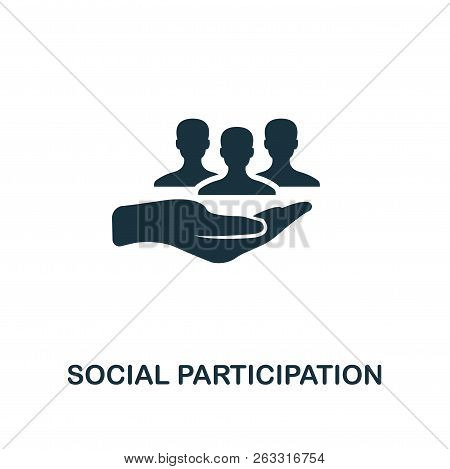 Social Participation Icon. Premium Style Design From Crowdfunding Icon Collection. Ui And Ux. Pixel 