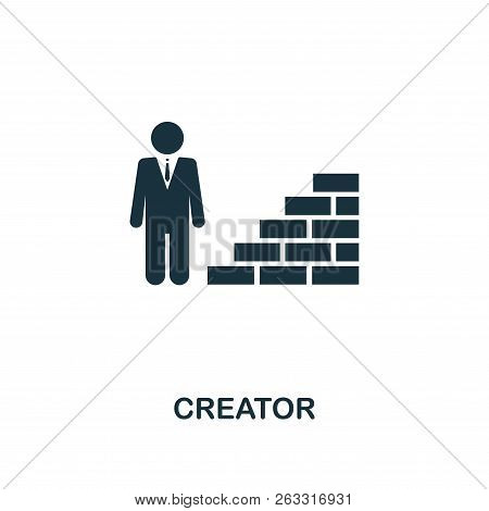 Creator Icon. Premium Style Design From Crowdfunding Icon Collection. Ui And Ux. Pixel Perfect Creat