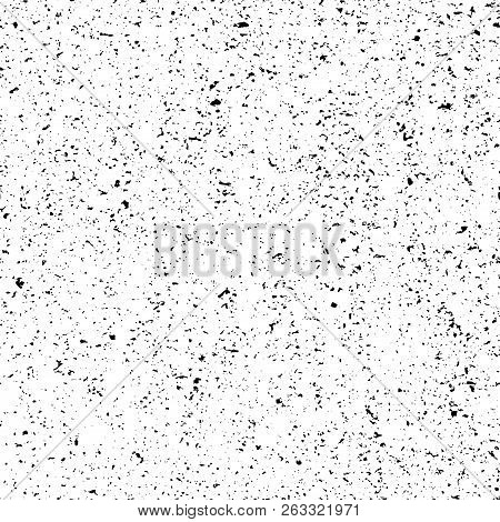 Monochrome Noisy Textured Background. Seamless Pattern. Vector.