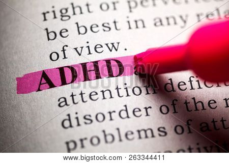 Fake Dictionary, Definition Of The Word Adhd.