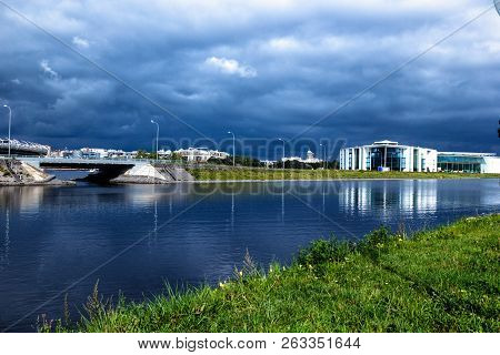 St. Petersburg, Russia On 16 September 2018: A General View Of The Waterfront Of The Rowing Canal, B