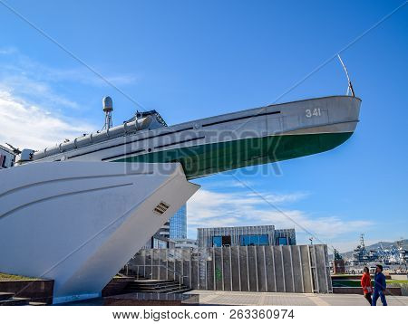 Novorossiysk, Russia - September 29, 2018: Monument To The Heroic Sailors Chernomortsam