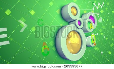 Abstract Background With Inclined Cylinders