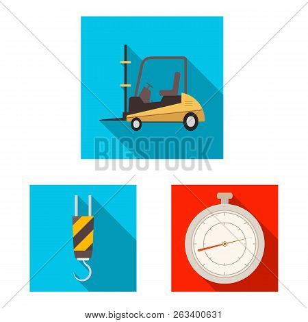 Vector Design Of Goods And Cargo Symbol. Collection Of Goods And Warehouse Stock Symbol For Web.