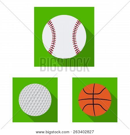 Vector Illustration Of Sport And Ball Icon. Set Of Sport And Athletic Vector Icon For Stock.