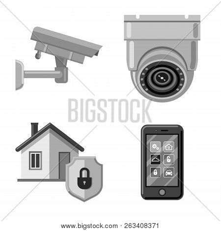Vector Design Of Office And House Symbol. Collection Of Office And System Stock Vector Illustration.