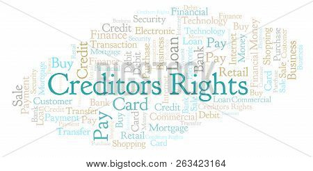 Creditors Rights Word Cloud. Wordcloud Made With Text Only.