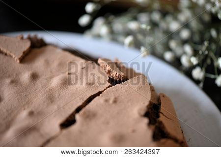 Homemade sticky chocolate mud cake