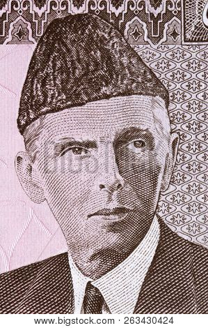 Muhammad Ali Jinnah Portrait From Pakistani Money