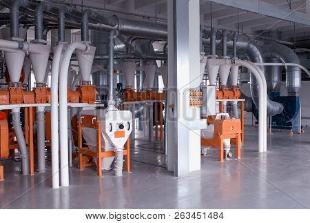 Plant For The Production Of Flour And Grain, Modern Production Plant For The Production Of Food Flou