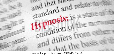 Definition Of The Word Hypnosis In A Dictionary