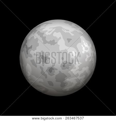 Moon Planet Icon. Isometric Of Moon Planet Vector Icon For Web Design Isolated