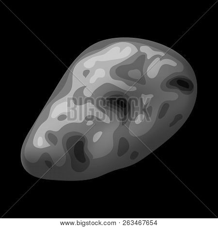 Space Stone Icon. Isometric Of Space Stone Vector Icon For Web Design Isolated