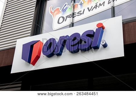 Ostrava, Czech Republic - September 8, 2018: Banner With The Logo Of The Oresi Kitchen Studio On Its