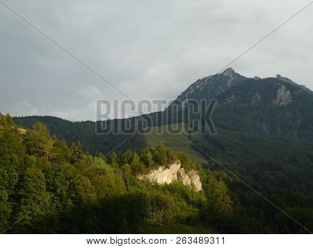 Summit Rock Panorama Landscape Of The Mountains In South Tyrol Italy Europe
