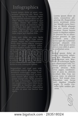 Black And White Infographics With Paragraph