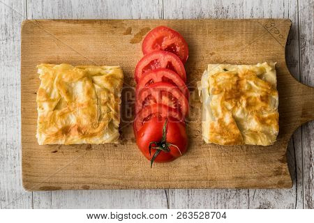 Su Boregi / Turkish Patty With Tomatoes.