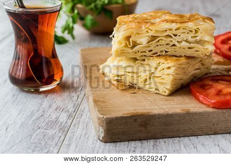 Su Boregi / Turkish Patty With Tea.