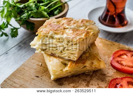 Su Boregi / Turkish Patty With Tea.