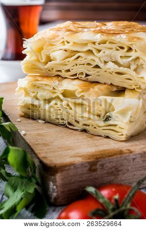 Su Boregi / Turkish Patty With Tea.