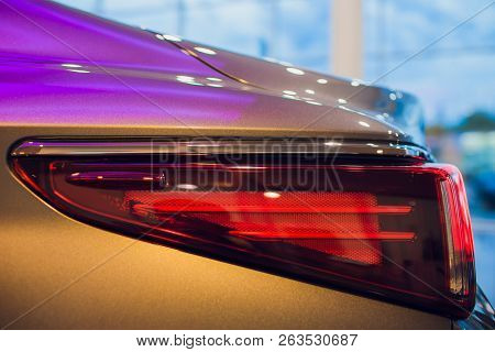 Rear Stop Light Of Modern Car With Led.