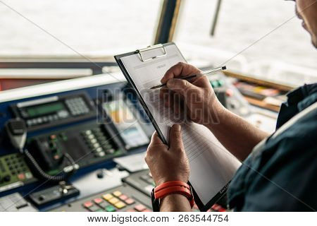 Marine Navigational Officer Or Chief Mate On Navigation Watch