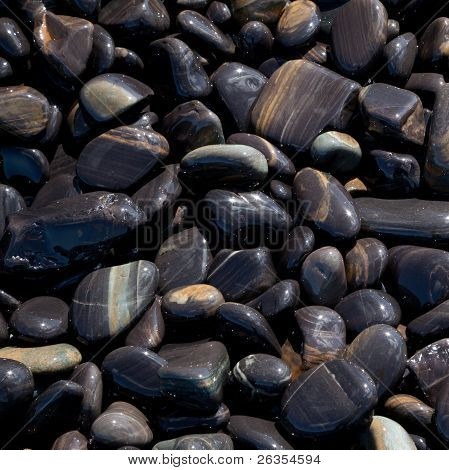 Textur polierten Felsen am Strand