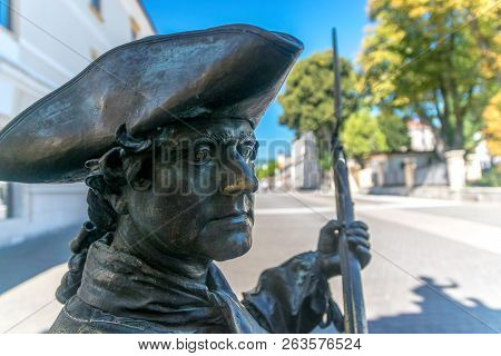 Alba Iulia, Romania - 11 August 2018: Soldier Statue Inside The Citadel Alba-carolina In Alba Iulia,