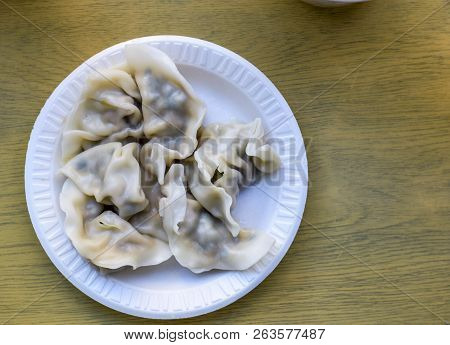 Freshly Steamed Chinese Homemade Pork Dumplings