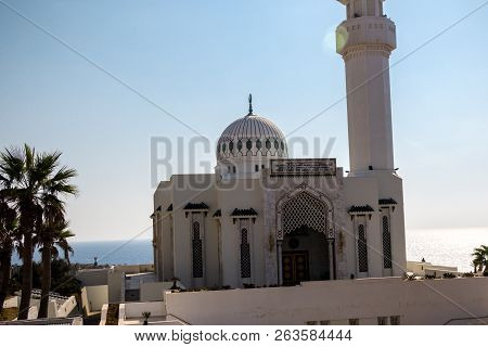 Gibraltar, United Kingdom, 2nd October 2018:-ibrahim-al-ibrahim Mosque, Europa Point, Gibraltar. Gib