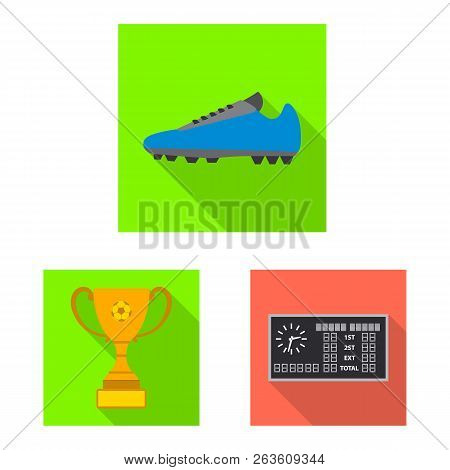 Isolated Object Of Soccer And Gear Sign. Set Of Soccer And Tournament Vector Icon For Stock.