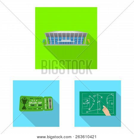 Isolated Object Of Soccer And Gear Logo. Set Of Soccer And Tournament Vector Icon For Stock.
